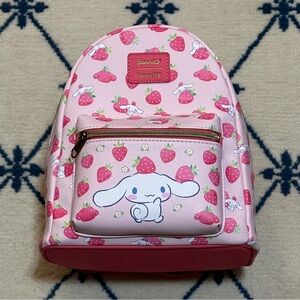 Loungefly x Sanrio Hello Kitty Cinnamoroll Strawberries Mini Backpack & Wallet